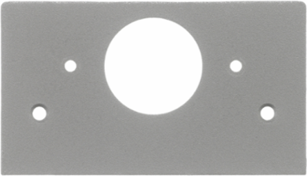 Fire-Rated Pedestal Face Plate 1.40" Opening, Gray, Aluminum