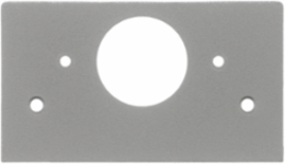 Fire-Rated Pedestal Face Plate 1.40" Opening, Gray, Aluminum