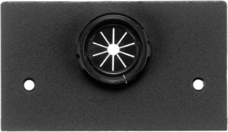 Fire-Rated Pedestal Face Plate with 1 Inch Bushed Knockout, Black