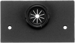 Fire-Rated Pedestal Face Plate with 1 Inch Bushed Knockout, Black