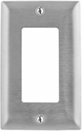 Metallic Wallplate, 1-Gang GFCI Opening, 430 Stainless Steel, 2.790 Inch Width