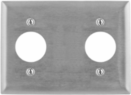 Stainless Steel 3-Gang Wallplate with 1.60 Inch Openings, UL Listed
