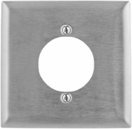 Stainless Steel Wallplate, 2-Gang, Standard Size, 2.15 Inch Opening, 0.035 Inch Thick