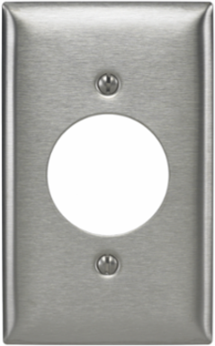 Stainless Steel Wallplate 1-Gang 1.60 Inch Opening UL Listed