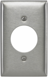 Stainless Steel Wallplate 1-Gang 1.60 Inch Opening UL Listed
