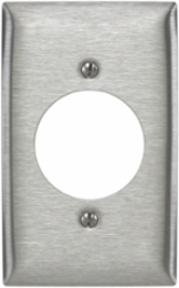 Stainless Steel Wallplate, 1-Gang, 1.70" Opening, Standard Size, UL Listed