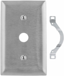 Stainless Steel Wallplate, 1-Gang, Standard Size, 0.035 Inch Thickness