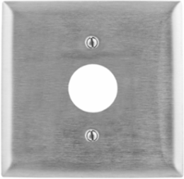 Stainless Steel 2-Gang Wallplate, 1.40 Inch Opening, UL Listed, Vertical Mount