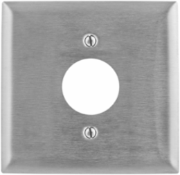 Stainless Steel 2-Gang Wallplate with 1.60 Inch Opening, Standard Size