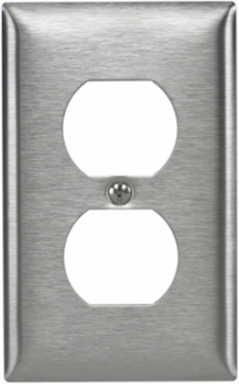 1-Gang Toggle Wallplate, Stainless Steel 430, Standard Size, 0.035 Inch Thickness