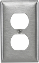 1-Gang Toggle Wallplate, Stainless Steel 430, Standard Size, 0.035 Inch Thickness