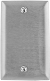 Jumbo Blank Wallplate, 1-Gang, Stainless Steel, 3.550 Inch Width