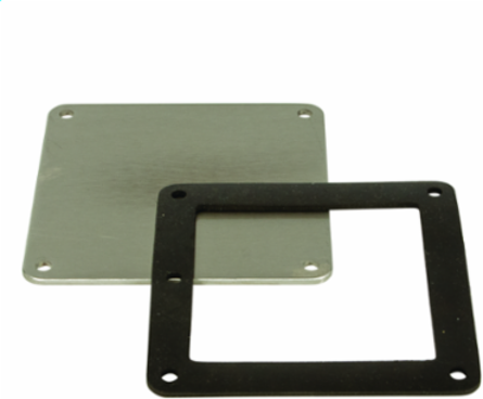 N4X End Plate (For Stainless Steel Feed-Through Wireway) 6X6 304 Stainless Steel