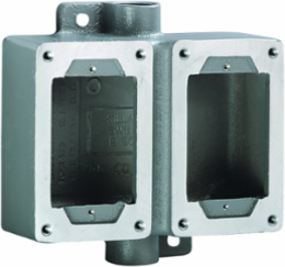Aluminum Double-Gang Feed-Thru Device Body 1 Inch Hub Size, 9.75 x 6 x 3.75 Inch