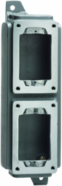 Aluminum Double-Gang Device Body 14.5 Inch x 5.375 Inch x 4.5 Inch, Hub Size 1 Inch Max