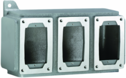 Aluminum Three-Gang Device Body with 1-1/2 Inch Hub Size, 15 x 6.63 x 4.5 Inch Dimensions