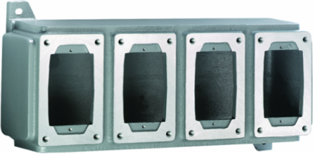 Aluminum Four-Gang Device Body 1-1/2 Inch Hub Size for Hazardous Locations