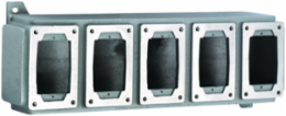 Aluminum Five-Gang Control Station Device Body, 1-1/2 Inch Hub Size, 18.25 in x 6.75 in x 6.125 in