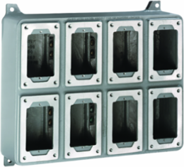 Aluminum Eight-Gang Device Body, 1-1/2 Inch Hub, 15 x 13.75 x 9.75 Inch