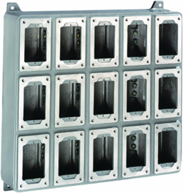 Aluminum Fifteen-Gang Device Body Hub Size 1-1/2 Inch Max, 17.125 Inch Width