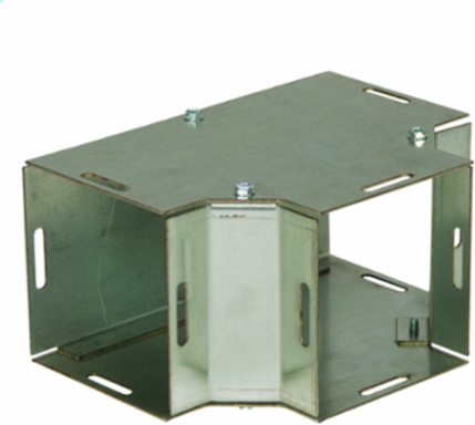 N1 Tee (Hinged-Cover/Screw-Cover Wireway) 4X4 Carbon Steel - Galvanized
