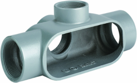 1-1/4 Inch Aluminum Conduit Body, TA Hub, Powder Epoxy Paint, NEMA 3 Seal