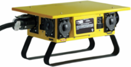 Temporary Power Distribution Box 50A 125/250V Yellow, 15.6 Inch Width