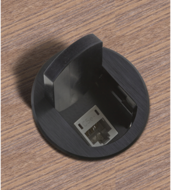 Furniture Connectivity Box, 1 Gang, Table Top, Black with 9' Power Cord
