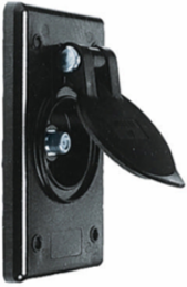 Marine Phone/TV Outlet, Corrosion Resistant, 5.250 Inch Width, Thermoplastic