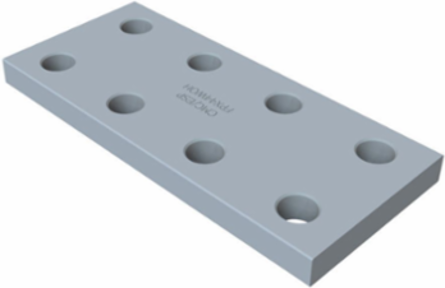 Aluminum flat pad extensions, without hardware
