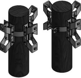 Banded transformer cluster mounts, Mounts 3KVA thru 50 KVA Transformers
