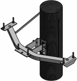 Distribution 3 phase equipment bond for mounting cutouts or arrestors