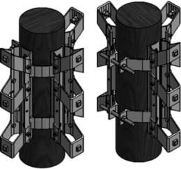 Banded transformer cluster mounts, Mounts 3KVA Thru 167 KVA Transformers