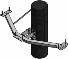 Distribution 3 phase equipment bond for mounting cutouts or arrestors