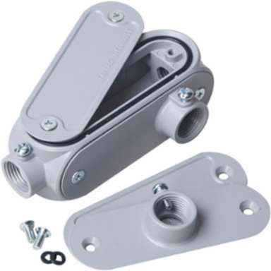 1/2 Inch Universal Conduit Body, Lightweight Aluminum, NEMA 3R