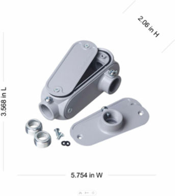3/4 Inch Universal Conduit Body, Aluminum, NEMA 3R, cULus Listed