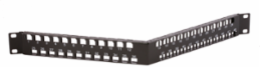 48-Port Unloaded Angled Patch Panel, 1-Unit, Black