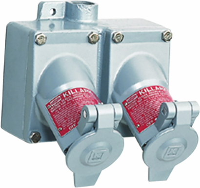 20A 250V Acceptor Receptacle Quick-Wire, 1 Inch Double Gang, Aluminum