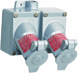 20A 250V Acceptor Receptacle Quick-Wire, 1 Inch Double Gang, Aluminum