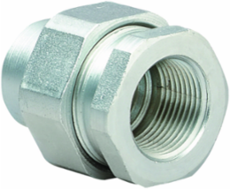 Iron Union, Female/Female, Hub Size 1/2 Inch, Threaded for Rigid Conduit