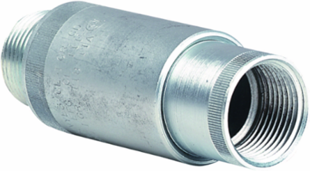 Long Male Expansion Conduit Union 3/4 Inch Steel, Zinc Plated, 4.25 Inch Height