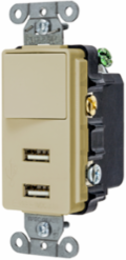 USB Charger & 3-Way Switch, 5V 2.1A, 4-Port, 15A