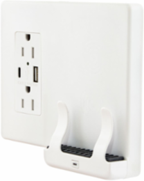 Wireless Wall Charger & USB Outlet, 1 Duplex, 7.5 W