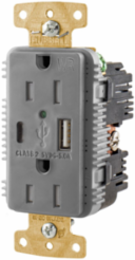15A 125V Weather Resistant Duplex Receptacle with USB Ports