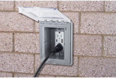 15A Tamper Resistant Weather Resistant Duplex Receptacle with USB Ports 5A 125V