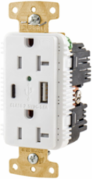 20A 125V Weather Resistant Duplex Receptacle with USB Ports