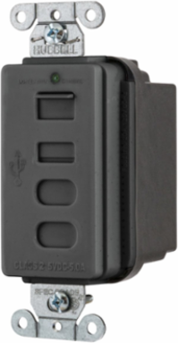 4-Port USB Charger, 5 Amp, Black, 5V/9V Output