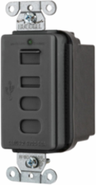 4-Port USB Charger, 5 Amp, Black, 5V/9V Output
