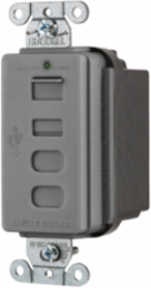 USB Charger 4 Port 5 Amp with 2 Type-A & 2 Type-C Ports, Gray