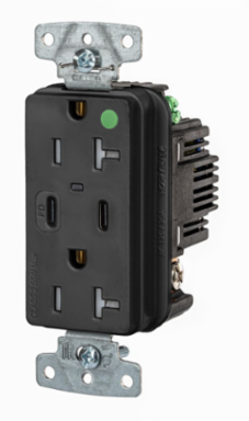 Tamper Resistant NEMA 5-20R Receptacle with 2 Type C USB Ports